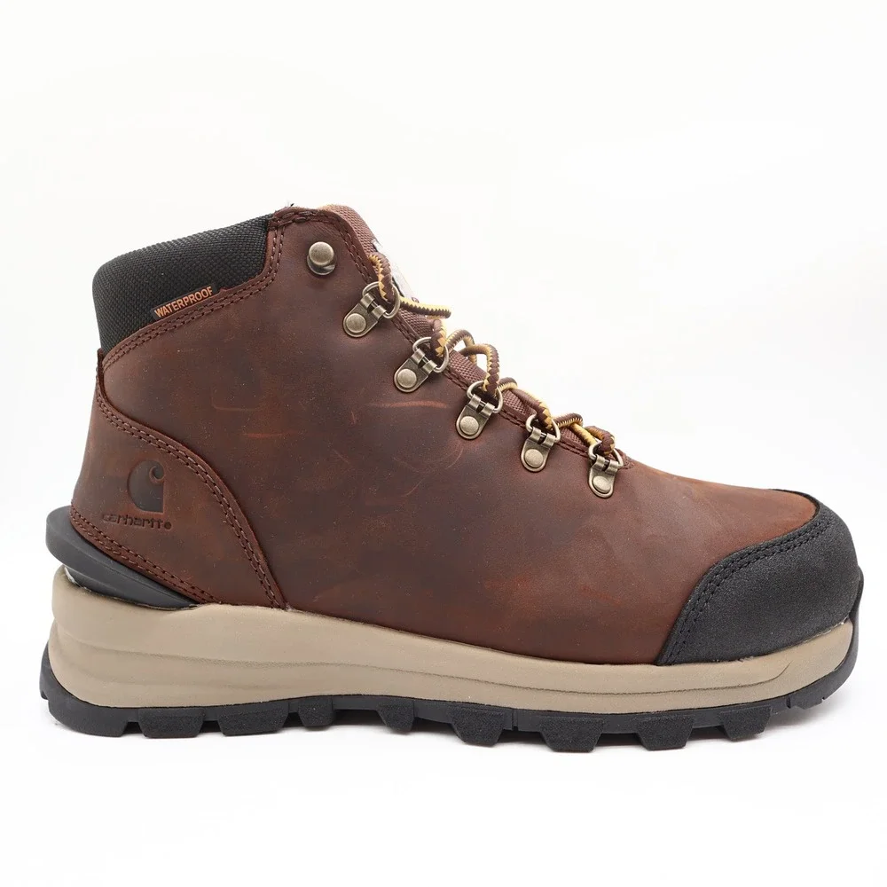 Carhartt Gilmore Work Boots Mens 10 M Brown Leather Alloy Toe Waterproof NWT